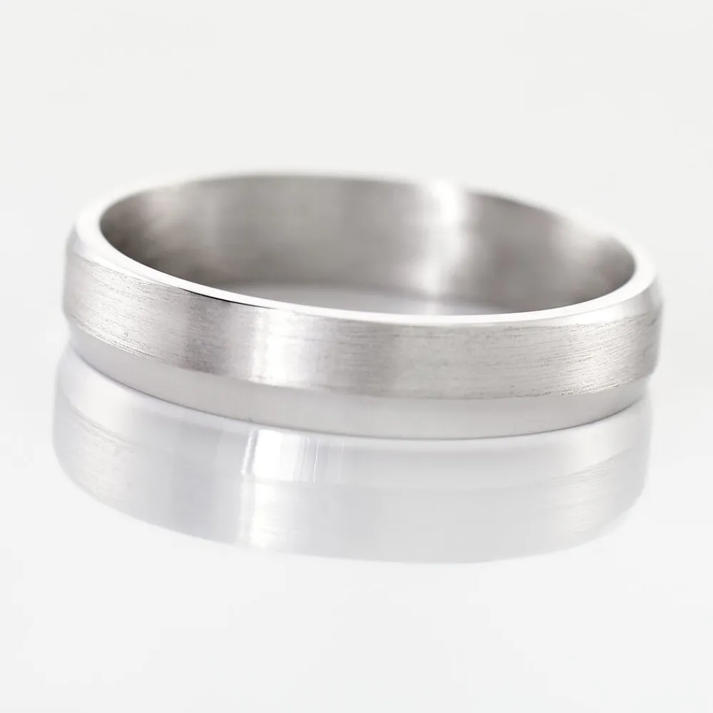 Alliance Anne-esther Ruban Plat Argent Blanc|Marc Orian New