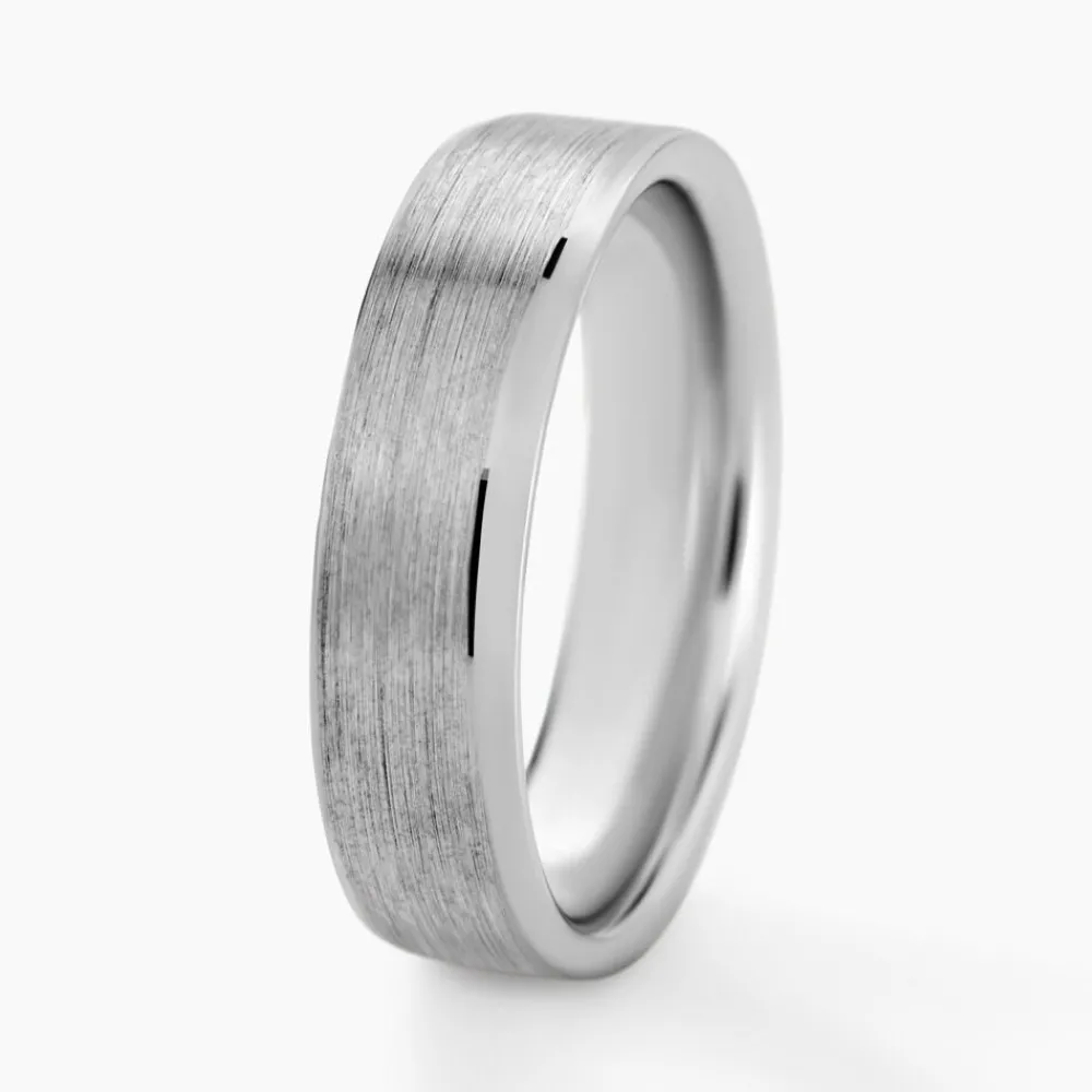 Alliance Anne-esther Ruban Plat Argent Blanc|Marc Orian New