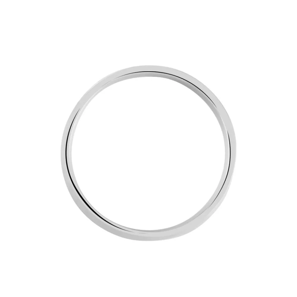 Alliance Anne-esther Ruban Plat Argent Blanc|Marc Orian New