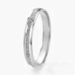 Alliance Caroline Sablee Demi Jonc Classique Or Blanc