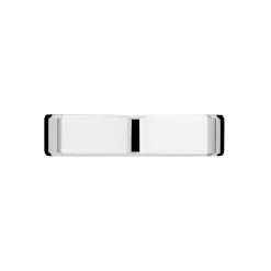 Alliance Carree Polie Or Blanc