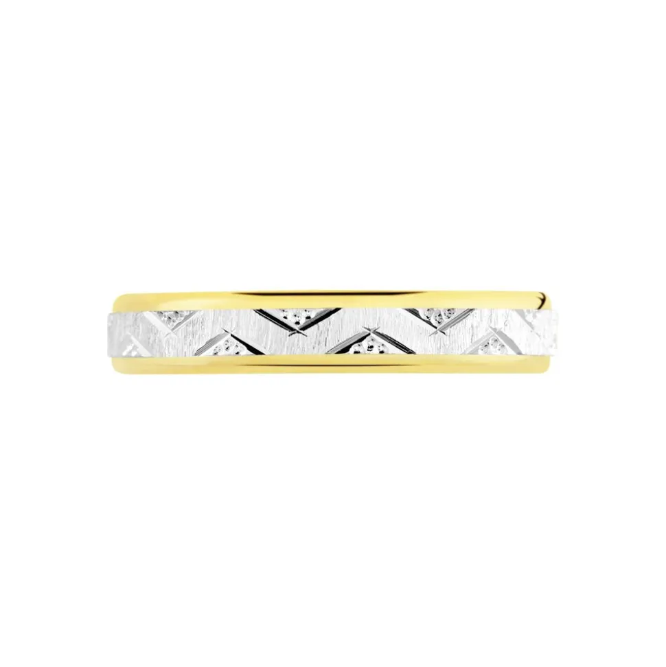 Alliance Cesarius Ruban Plat Or Bicolore