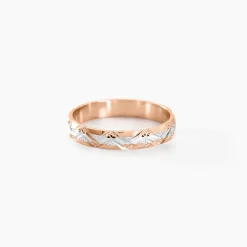 Alliance Clotilde Demi Jonc Classique Or Bicolore