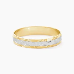 Alliance Clotilde Demi Jonc Classique Or Bicolore