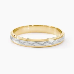 Alliance Effet Epi Mat Ruban Plat Or Bicolore|Marc Orian Outlet