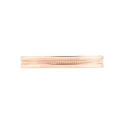 Alliance Effet Perle Ruban Plat Or Rose