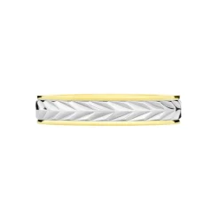 Alliance Epi Fantaisie Ruban Plat Or Bicolore