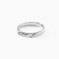 Alliance Epi Ruban Plat Or Blanc