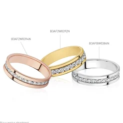 Alliance Fantaisie Diamantee Ruban Plat Or Blanc|Marc Orian Online