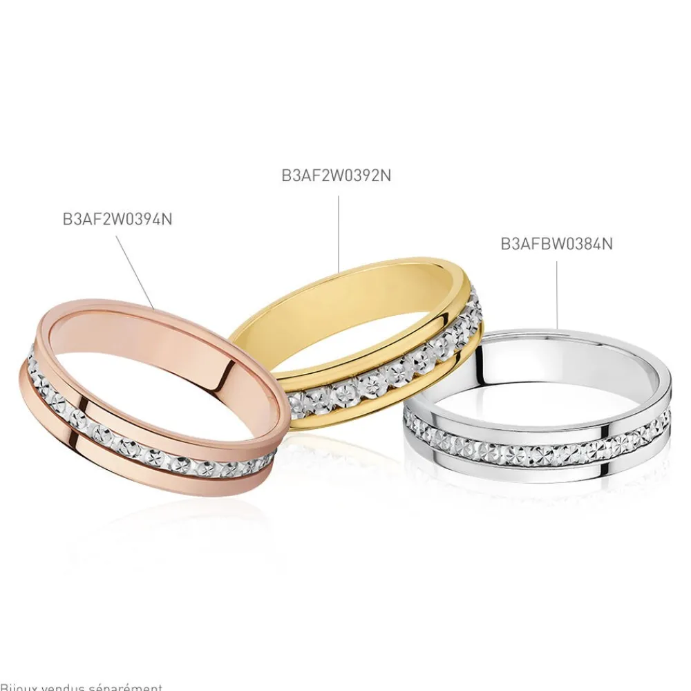 Alliance Fantaisie Diamantee Ruban Plat Or Blanc|Marc Orian Online