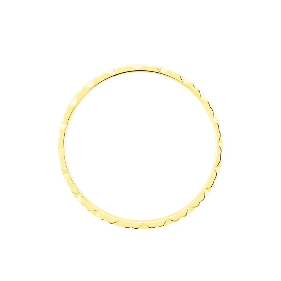 Alliance Fleur Diamantee Ruban Plat Or Jaune