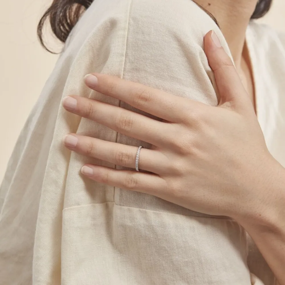 Alliance Florence Argent Blanc Oxyde De Zirconium|Marc Orian