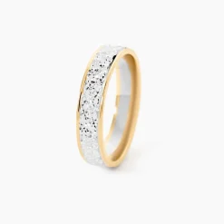 Alliance Grain De Folie Diamantee Ruban Plat Or Bicolore