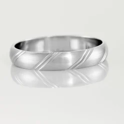 Alliance Marlon Demi Jonc Classique Or Blanc