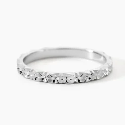 Alliance Marziale Ruban Plat Or Blanc