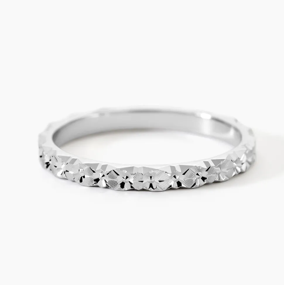 Alliance Marziale Ruban Plat Or Blanc