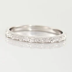 Alliance Marziale Ruban Plat Or Blanc