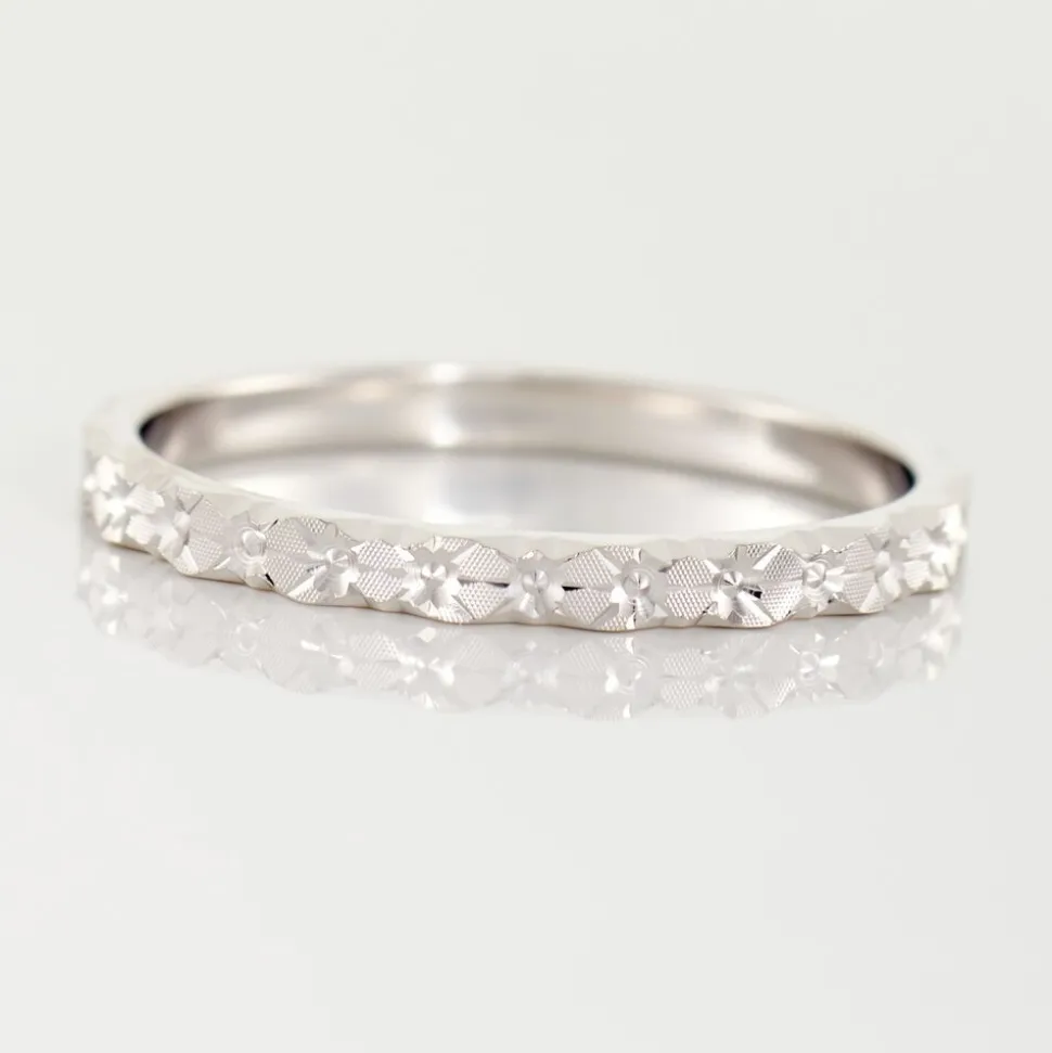 Alliance Marziale Ruban Plat Or Blanc