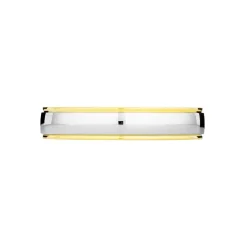 Alliance Miroir Ruban Plat Or Bicolore