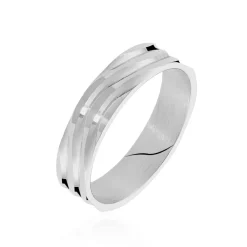 Alliance Naidy Ruban Plat Argent Blanc|Marc Orian Clearance