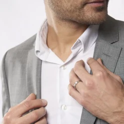 Alliance Nelida Ruban Plat Argent Blanc|Marc Orian Sale