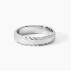 Alliance Nene Ruban Plat Argent Blanc|Marc Orian Outlet