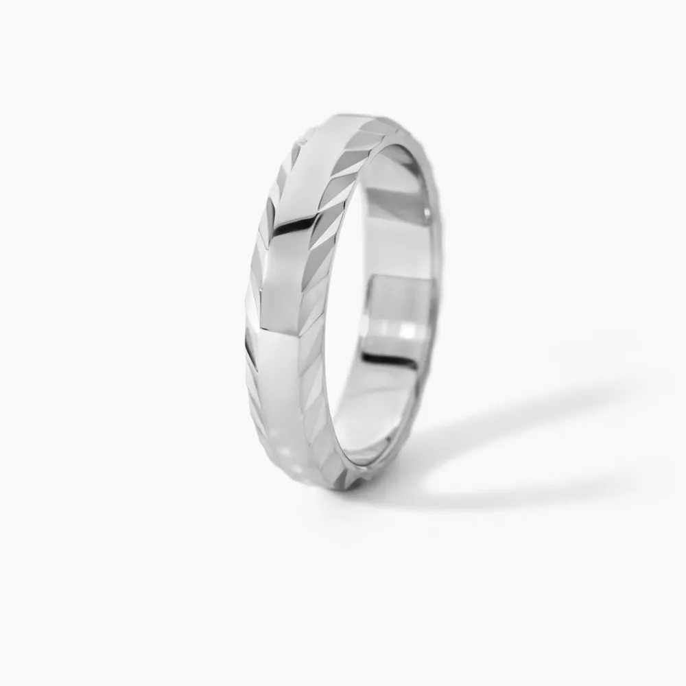 Alliance Nene Ruban Plat Argent Blanc|Marc Orian Outlet