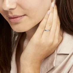 Alliance Soriya Demi Jonc Classique Argent Blanc|Marc Orian Online
