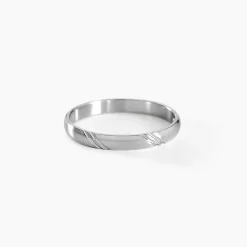 Alliance Soriya Demi Jonc Classique Argent Blanc|Marc Orian Online