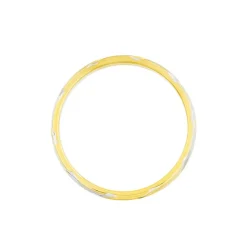 Alliance Strie Fantaisie Demi Jonc Classique Or Bicolore