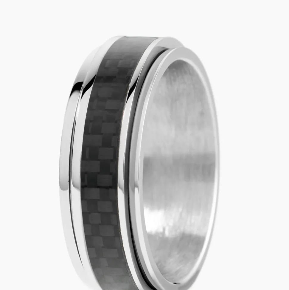 Bague Acier Bicolore