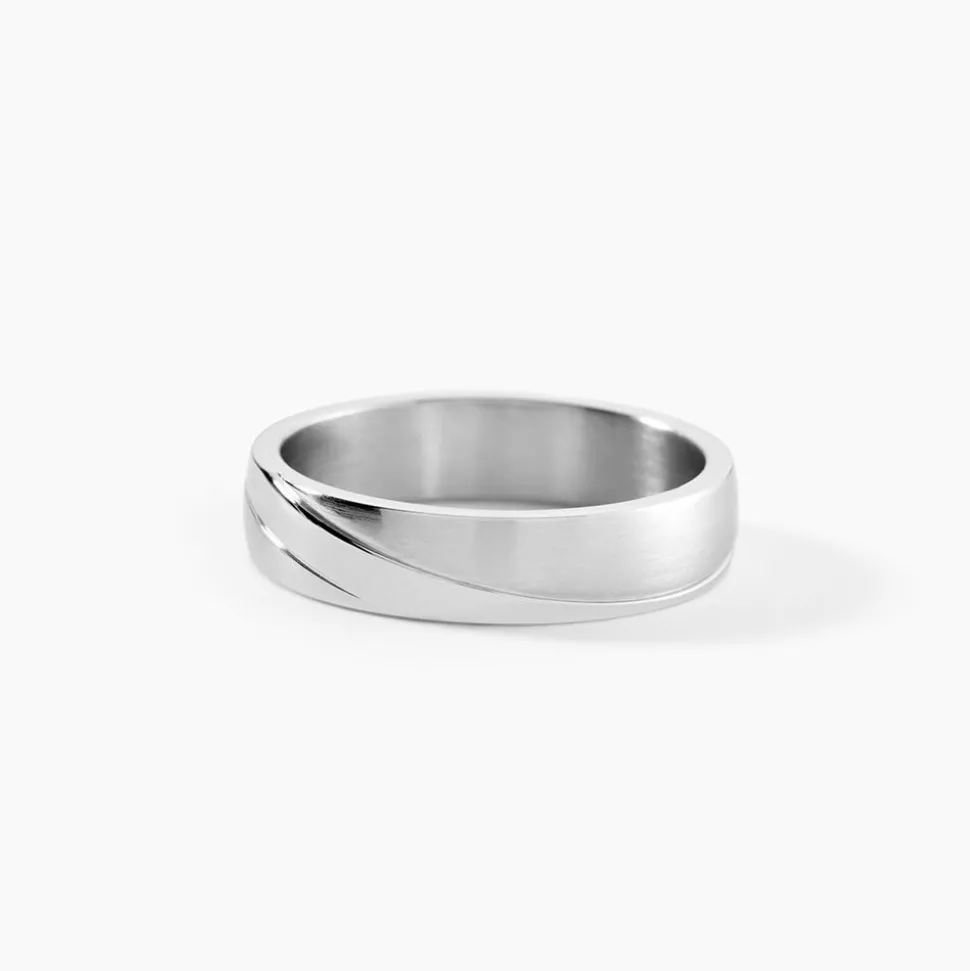 Bague Acier Blanc