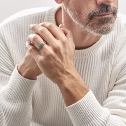 Bague Acier Blanc Gordon|Marc Orian Discount