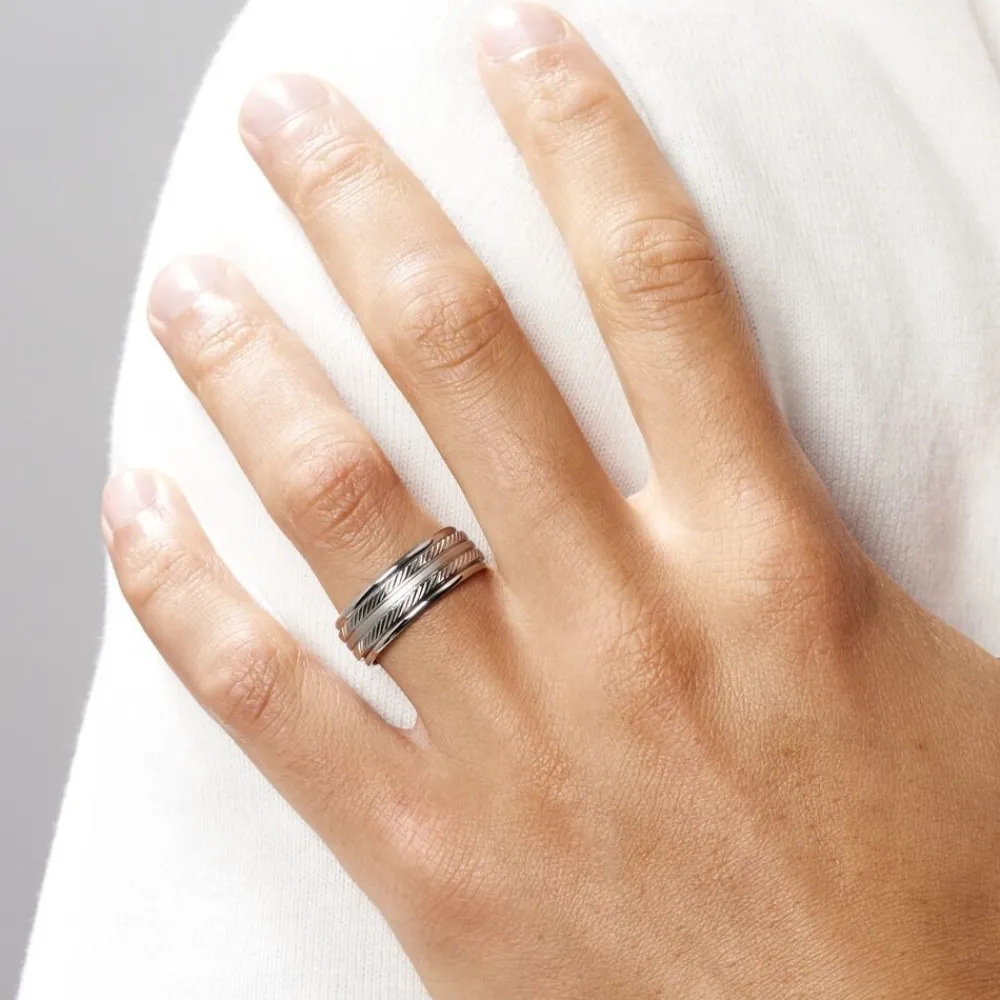 Bague Acier Blanc Jesper|Marc Orian Online