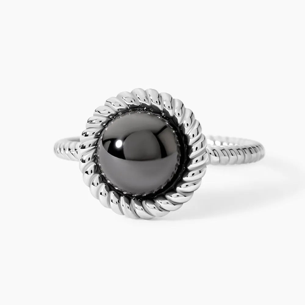 Bague Adelyne Argent Blanc Céramique|Marc Orian New
