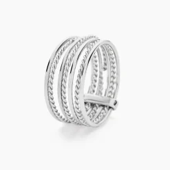 Bague Afiwa Argent Blanc