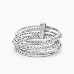 Bague Afiwa Argent Blanc