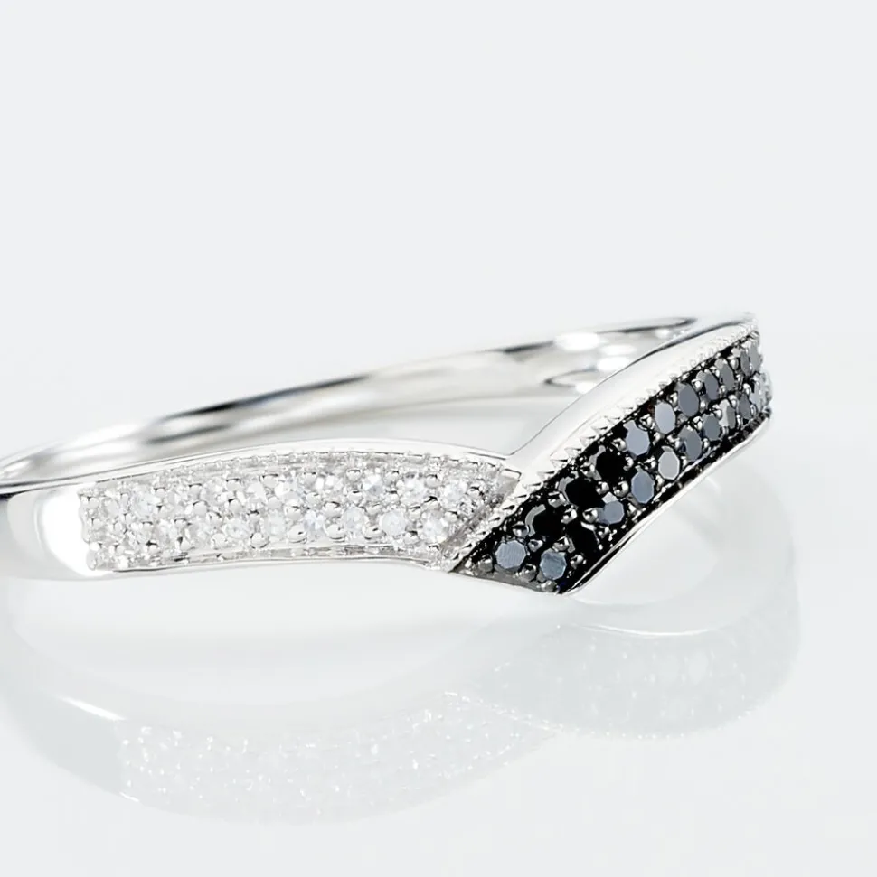 Bague Aile De Mouette Or Blanc Diamant