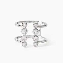 Bague Ajustable Janvier Argent Oxydes De Zirconium