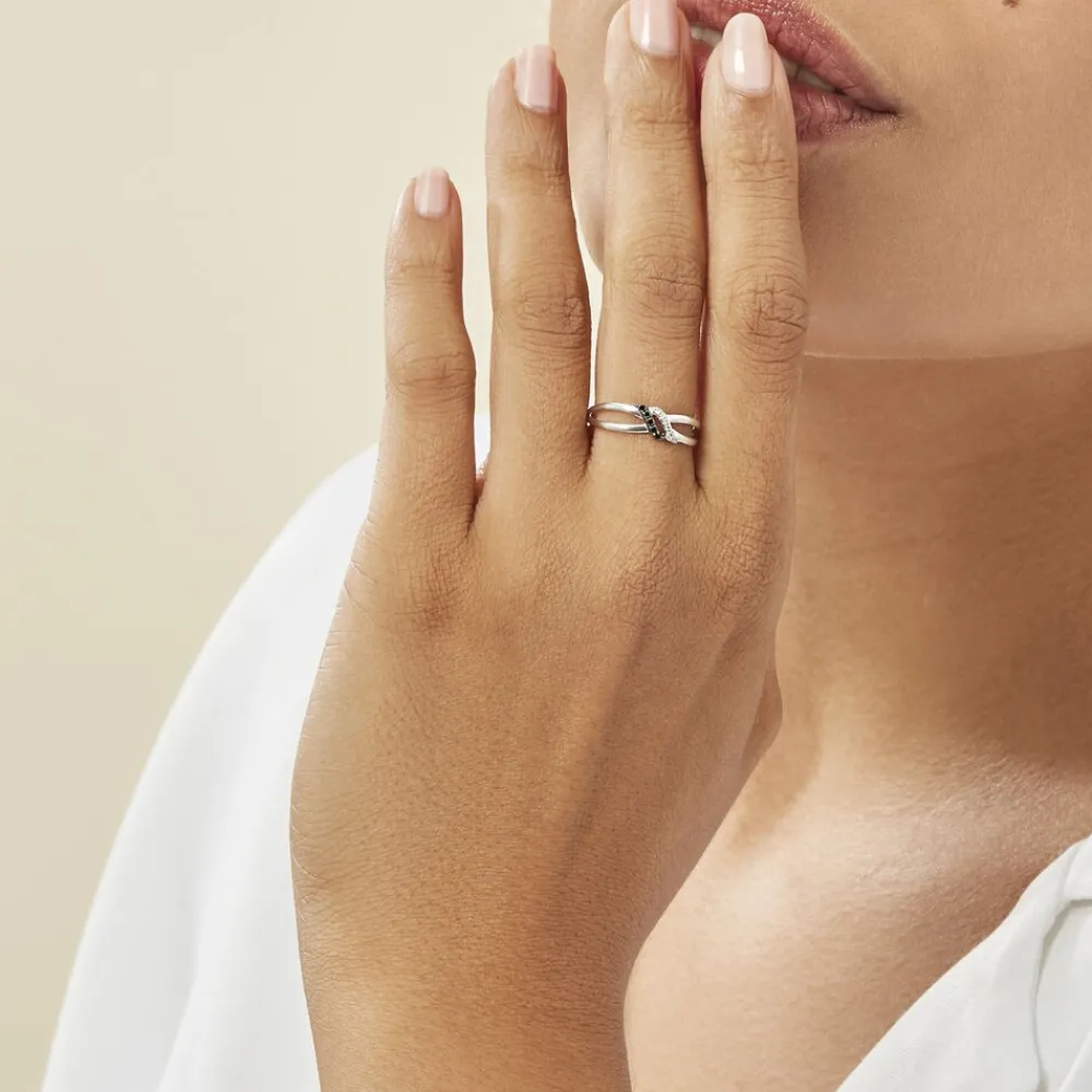 Bague Aline Or Blanc Diamant|Marc Orian Best