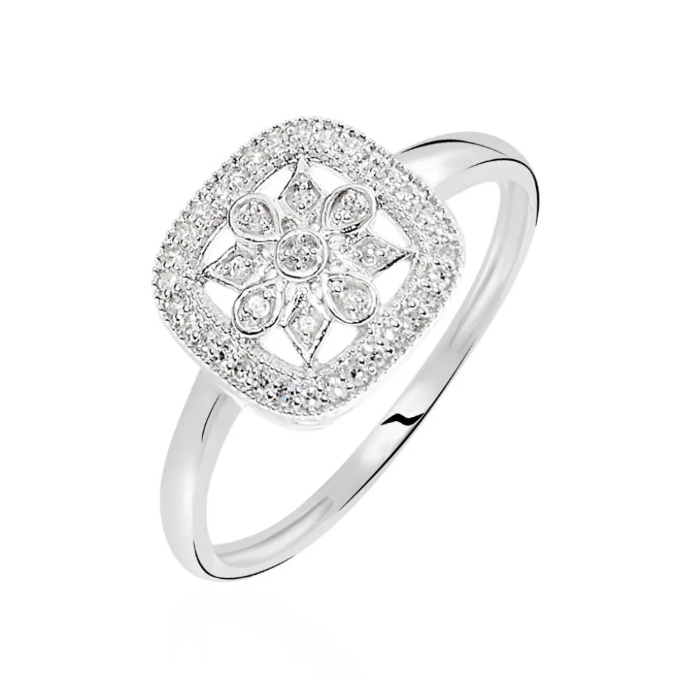 Bague Alixia Or Blanc Diamant