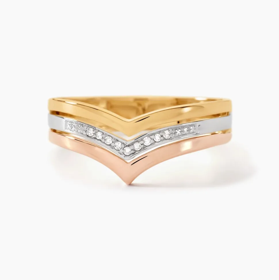 Bague Alix Or Tricolore Diamant