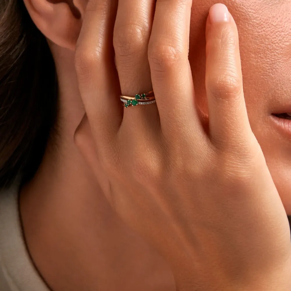 Bague Amarylis Or Jaune Emeraude|Marc Orian New