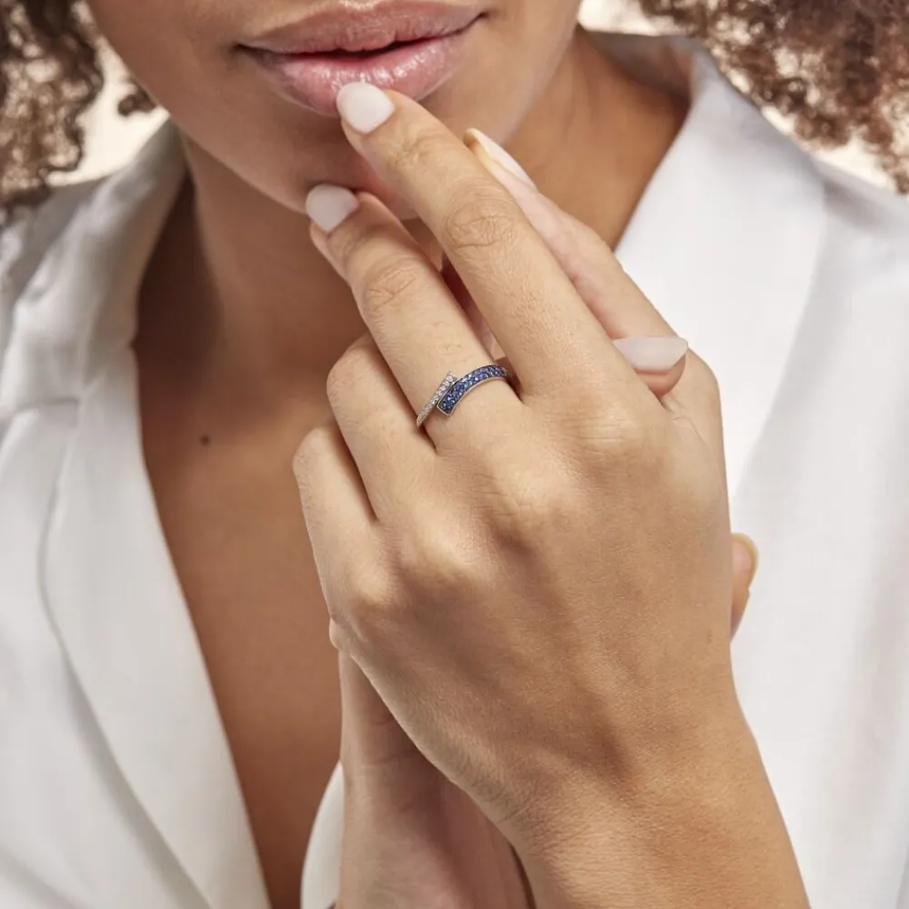 Bague Amelie Or Blanc Saphir Et Diamant|Marc Orian Best