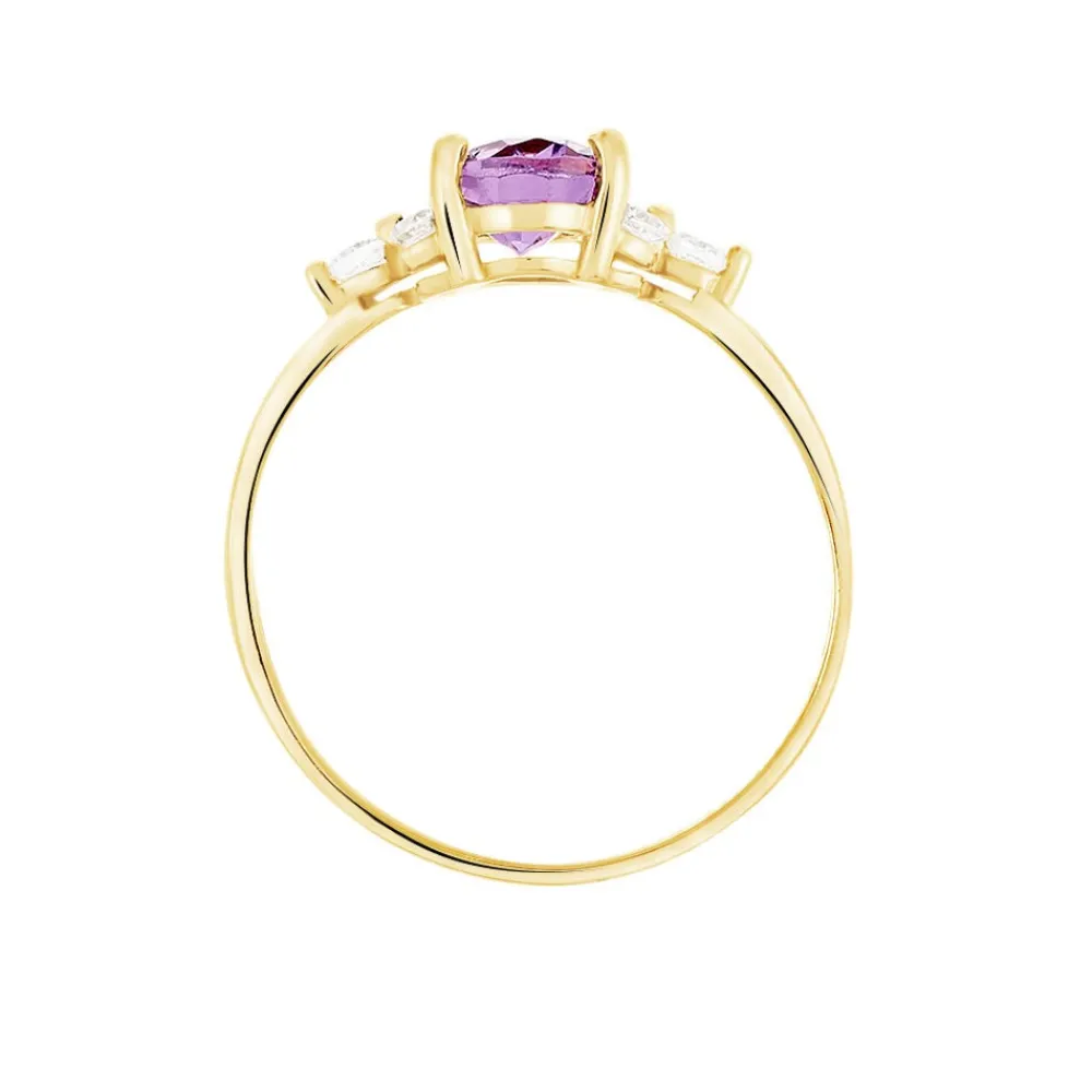 Bague Anaid Or Jaune Amethyste Et Oxyde De Zirconium|Marc Orian Outlet