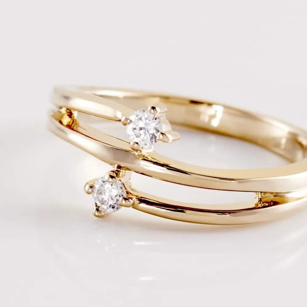 Bague Ana-lou Plaque Or Jaune Oxyde De Zirconium|Marc Orian Sale