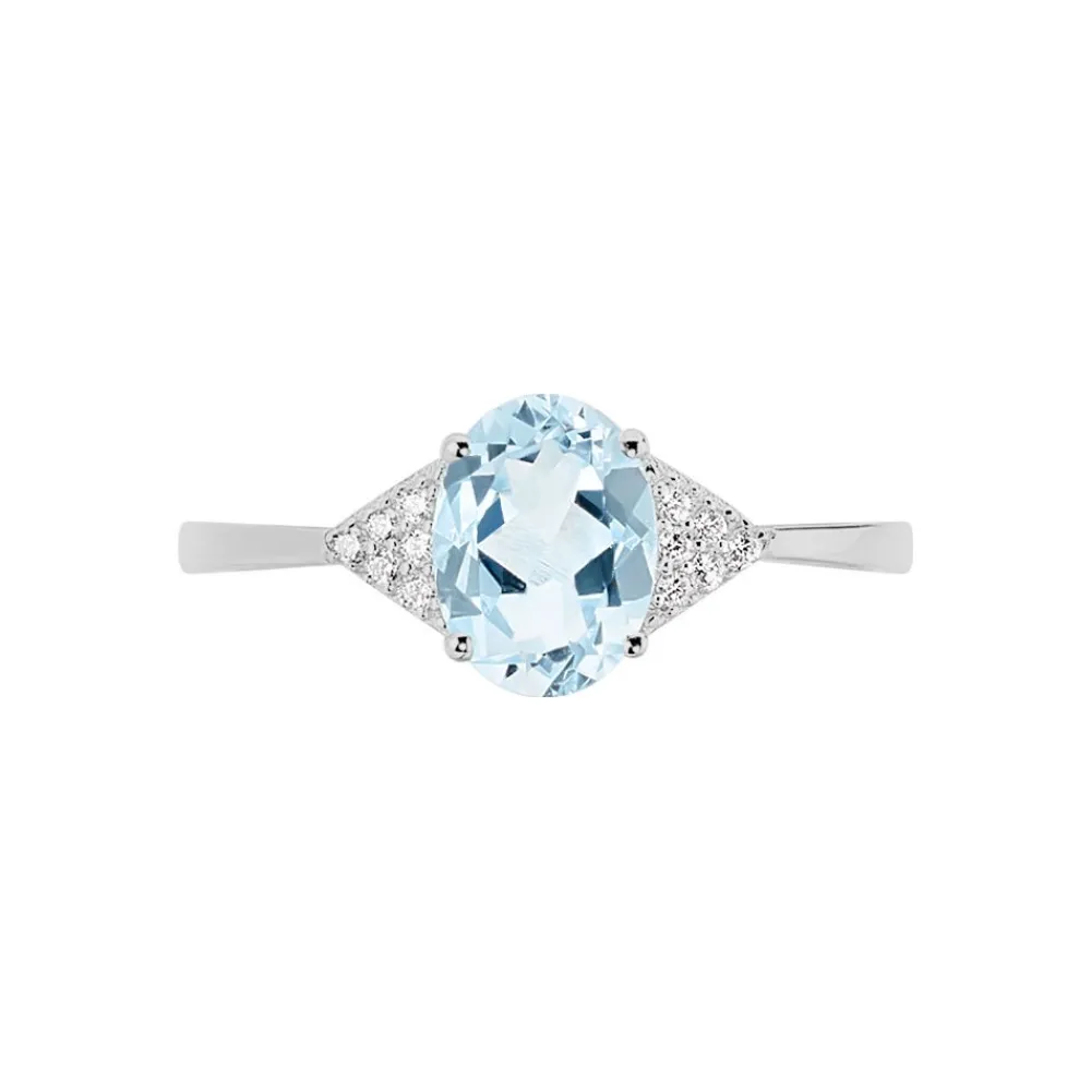 Bague Andreani Or Blanc Topaze Et Oxyde De Zirconium|Marc Orian Discount