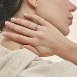 Bague Andreani Or Blanc Topaze Et Oxyde De Zirconium|Marc Orian Discount