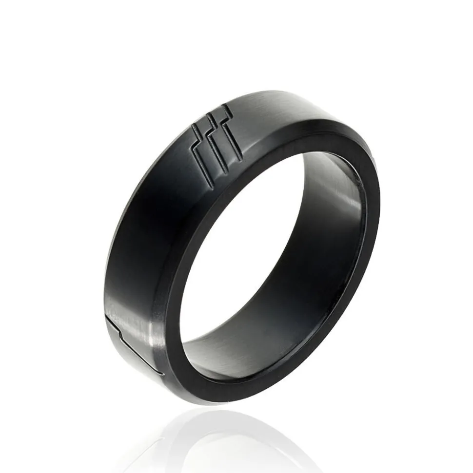 Bague Andrei Acier Noir