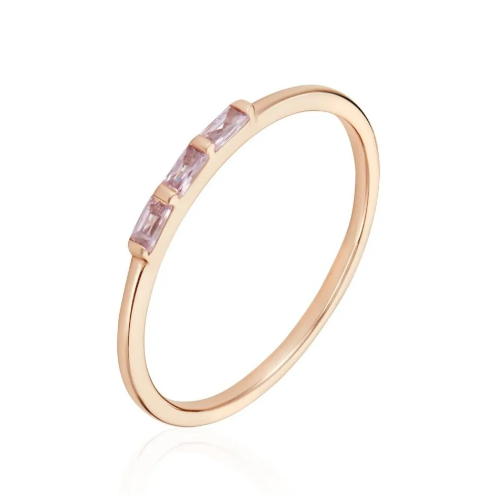 Bague Andrew Argent Rose Oxyde De Zirconium Rose|Marc Orian